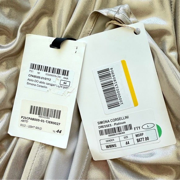 NWT!!! Simona Corsellini women evening dress size 44 IT or 8 US Retail 677$ - Picture 5 of 9